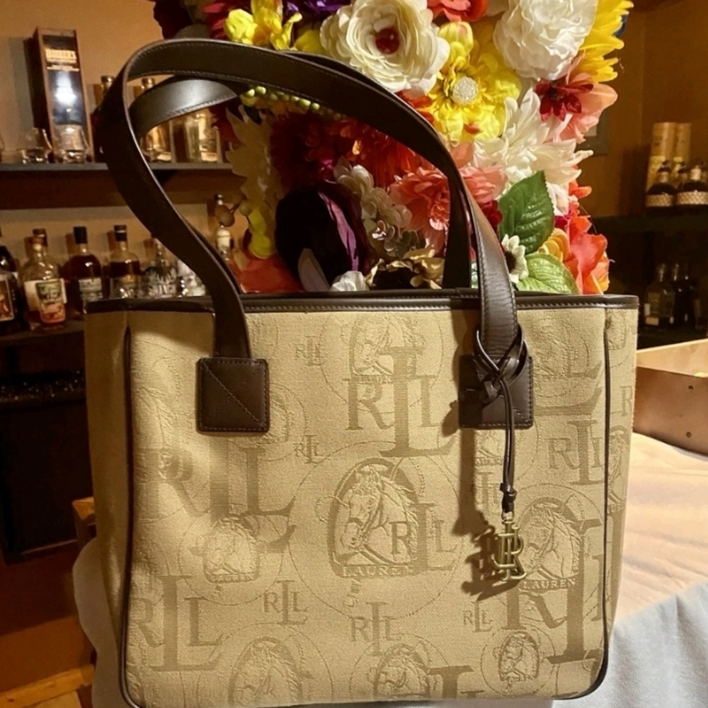 Lauren Ralph Lauren Tan Tote Bag